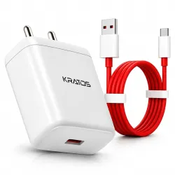 Kratos 65W Fast Charger Adapter & USB-A to Type C Cable Combo