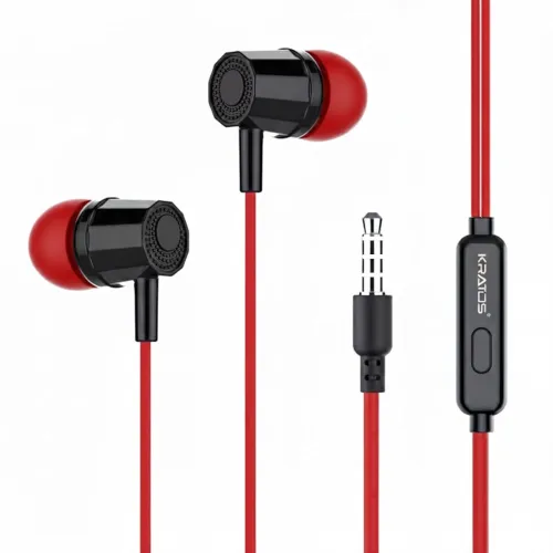 Image of Kratos E02 Red Wired Earphones 