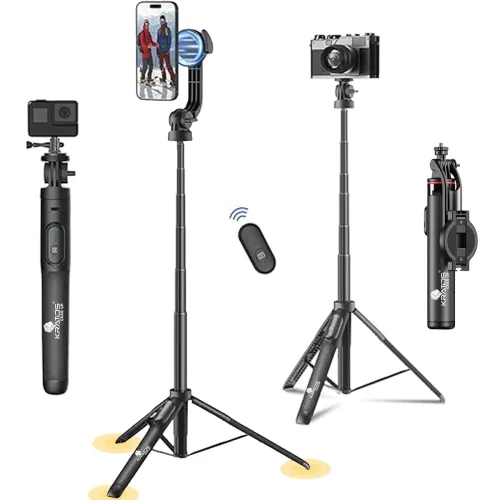 Image of Kratos Magnetic Selfie Stick Tripod Stand 135 cm