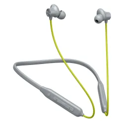 Kratos N4 Grey with Green Bluetooth Neckband with 52H Playtime, Deep Bass, Stereo Sound, HD Calls, Magnetic Earbuds, Typ