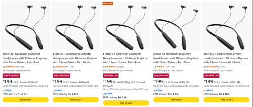 Image of Kratos Neckbands Starting at @ ₹199