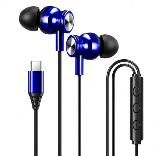 Image of Kratos Tune V4 Blue C Type Wired Earphones