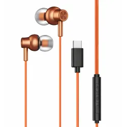 Kratos Tune V6 C Type Earphones Wired, Deep Bass Drivers Earphone, Inline Control Type c Headphones with Mic, Comfort Fi