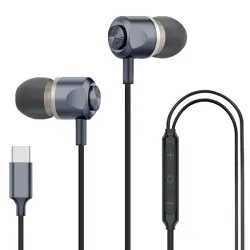 Kratos Tune V7 Type-C Wired Earphones with Mic (Grey)