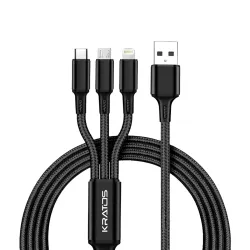 Kratos Unbreakable 3 in 1 Charging Cable