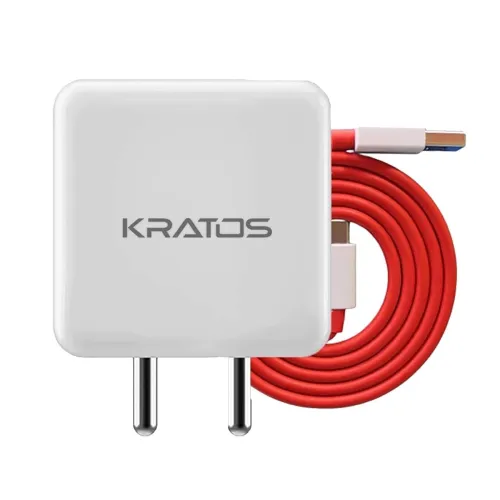 Image of Kratos 65W Fast Charger Adapter and USB-A to Type C Cable Combo