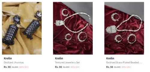 Image of Krelin Oxidised Jewellery Starting @ ₹98