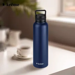 Kreme LIFT BLU 1L PK1 1000 ml Steel Bottle (Pack of 1, Blue)