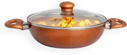 Kreme Sonet Kadhai 2.5 Litre 24 cm diameter with Lid Kadhai 24 cm diameter with Lid 2.5 L capacity (Aluminium, Non-stick