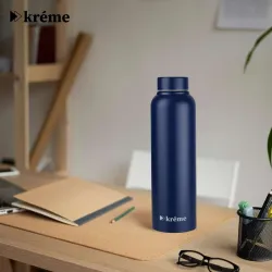 Kreme Visit store BREEZER BLU 1L PK6 1000 ml Steel Bottle (Pack of 6, Blue)