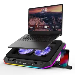 Kreo Arctik Pro Laptop Cooler Pad Dual 125mm Fans, 3000 RPM