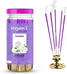 Kreyams Jasmine Agarbatti Incense Sticks 400Gm Jasmine (225 Units, Set of 1)