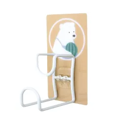 KRIJAM Cartoon Metal Wall Hanging Hook Towel Washbasin Storage Rack Hanger Bathroom Kitchen Shelf