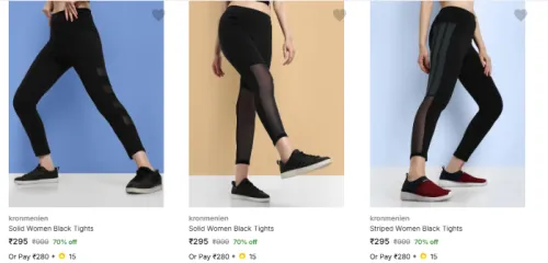 Image of Kronmenien Women's Tights Flat @ ₹295
