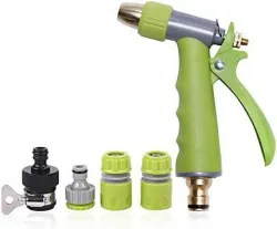 Krupasadhya Brass Nozzle Water Spray Gun Jet Hose Pipe High Pressure For Car,Bike,Window Cleaning Plants Gardening (Without Pipe) Suitable for 1 /2 \' Hose Pipe (COPPER GARDEN HOSE SPRAY GUN...