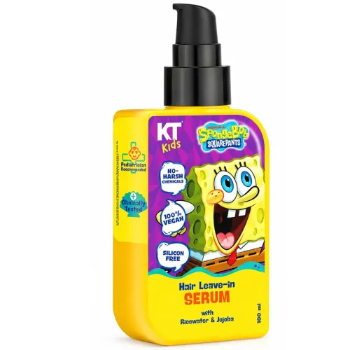 Image of KT Kids Store Hair Serum for 3-12 Years | Pediatrician Approved | Rice Water & Jojoba Oil | Non-Sticky, Removes Frizz, S