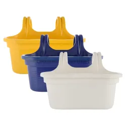 Kuber Hanging Flower Pot Set of 3 12 Inch Multicolor