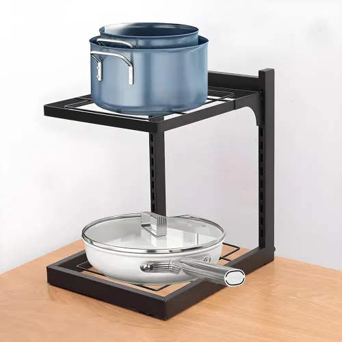 Image of Kuber Industries 2-Layer Pots and Pans Organiser Rack