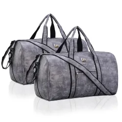 Kuber Industries 2 Pcs Premium Leather Duffle Bags for Travel for Women & Men