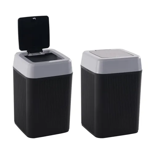 Image of Kuber Industries 2 Pcs Waste Basket for Kitchen 10 Ltr Dustbin with One Touch Press Open Lid