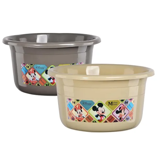 Image of Kuber Industries 2 Pcs Plastic 25 Ltr Bathtub 