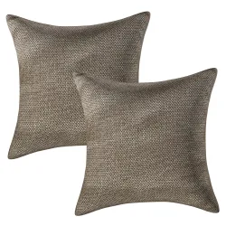 Kuber Industries Self Design 2 Piece Jute Cushion Cover