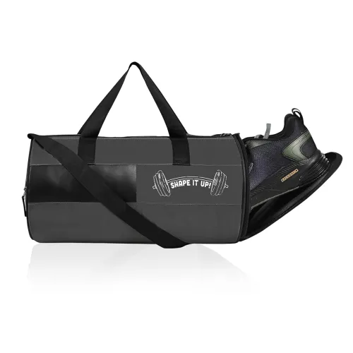 Image of Kuber Industries Water Resistant 3 Compartment Gym Bags for Men | Yoga/Workout & Football Bag with Shoulder Strap & Shoe