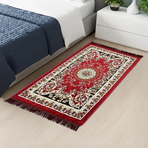 Image of Kuber Industries 4 x2 Feet Superfine Velvet Carpet|Rug|Living Room|Bedroom|Hall