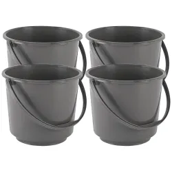 Kuber Industries 4 Pcs Compact Size Plastic 5 Litre Bucket for Kitchen
