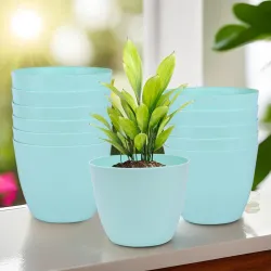 Kuber Industries 5 Flower Pots (Sky Blue, Pack of 12)