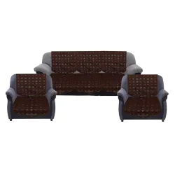 Kuber Industries Floral Sofa Cover 5 Seater |Cotton Sofa Cover 3 Seater and 2 Seater |Full Cover Set for Couch Seat |Pac