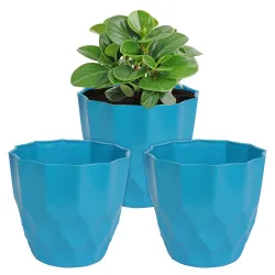 Kuber Industries Flower Pot | Flower Planter Pots for Indoor & Outdoor | Pot for Garden & Balcony Flowering | Barfi Flow