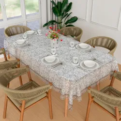 Kuber Industries PVC 6-Seater Dining Table Cover