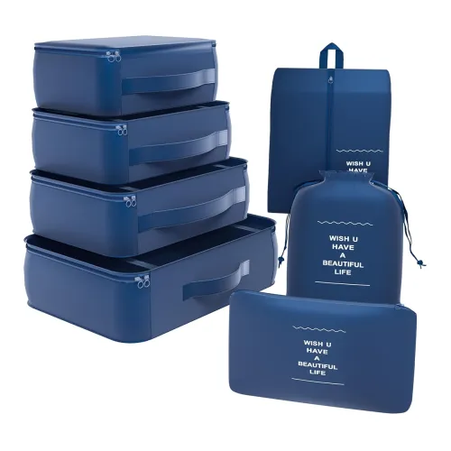 Image of Kuber Industries 7 Pcs Foldable Travel Pouches 