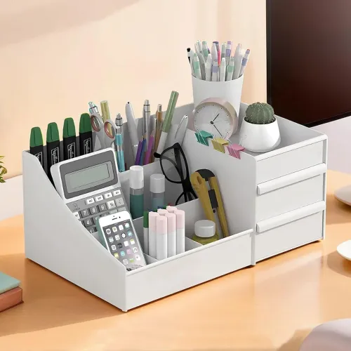 Image of Kuber Industries 8 Compartments Stationary Oragnizers