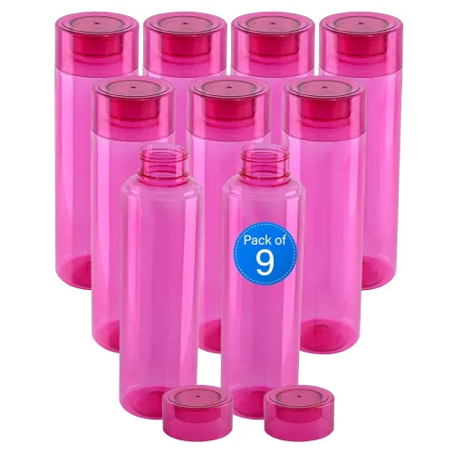 Image of Kuber Industries 9 Pcs Plastic Water Bottle 1 Litre 
