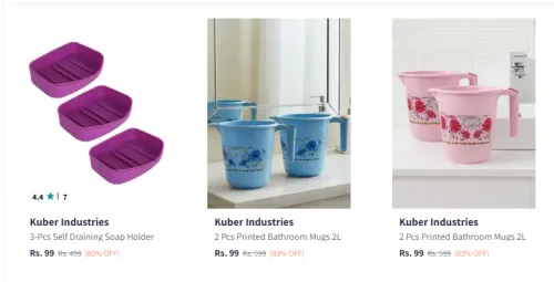 Image of Kuber Industries Bath Accessories starting @₹99