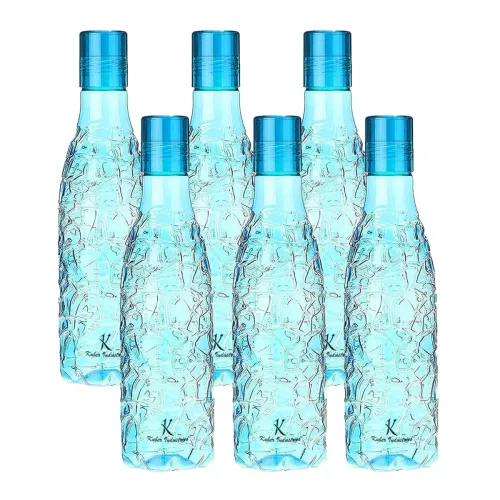 Image of Kuber Industries BPA-Free Plastic Water Bottle Pack of 6 - Blue