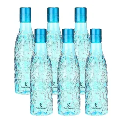 Kuber Industries BPA-Free Plastic Water Bottle Pack of 6 - Blue