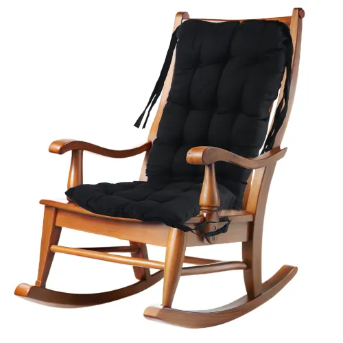 Image of Kuber Industries Chair Cushions for Sitting | 18x48 Inch - Super Comfy Long Rocking Chairs Cushion | Chair Pad for Home,