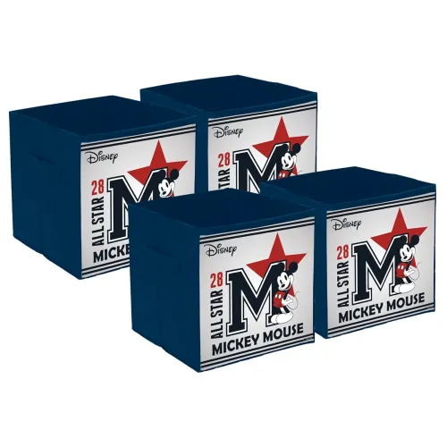 Image of Kuber Industries Mickey Print Collapsible Storage Box, Pack of 4
