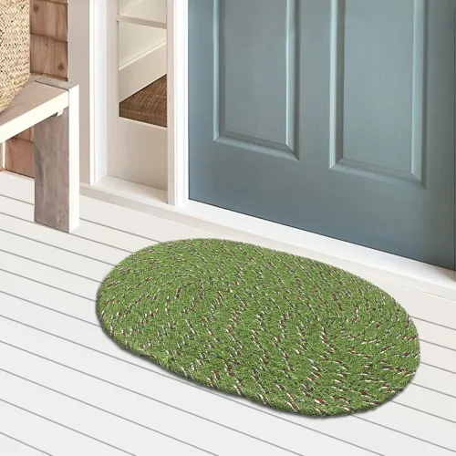 Image of Kuber Industries Cotton Oval Door Mat for Porch 