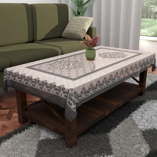 Image of Kuber Industries Cotton 40x60 Inches Net, Durable & Washable 4 Seater Rectangular Dining Table Cover for Living Room | A