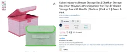 Kuber Industries Drawer Storage Box Pack of 2
