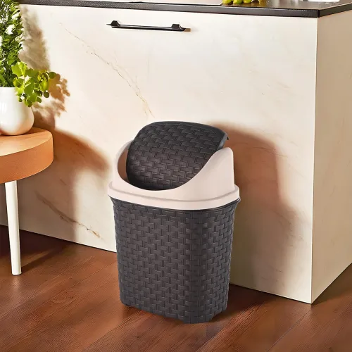 Image of Kuber Industries Durable 7 Liters Plastic Swing Lid Dustbin