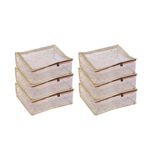 Image of Kuber Industries Heavy Polka Dots 6 Piece Saree Cover Set