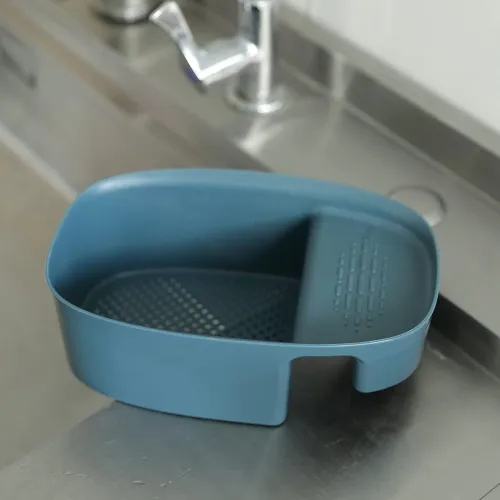 Image of Kuber Industries Kitchen Organizer with Soap Holder| Premium PP| Durable & Sturdy| Multipurpose Bathroom Shelf| Smart Dr