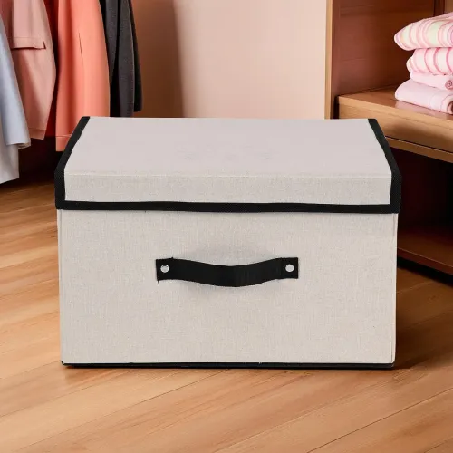 Image of Kuber Industries Large Clothes Drawer Organiser For Wardrobe With Lid