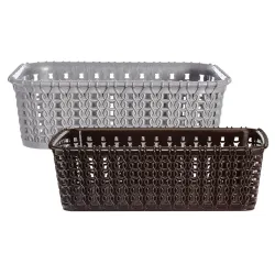 Kuber Industries Multipurposes Small M 15 Plastic Basket Po2