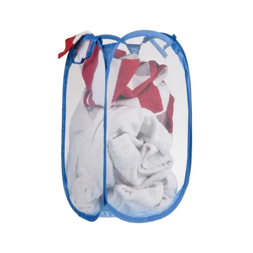Image of Kuber Industries Nylon Mesh Laundry Basket|Sturdy Material